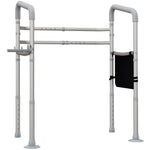 Adjustable Toilet Safety Frame With Rubber Tips Storage