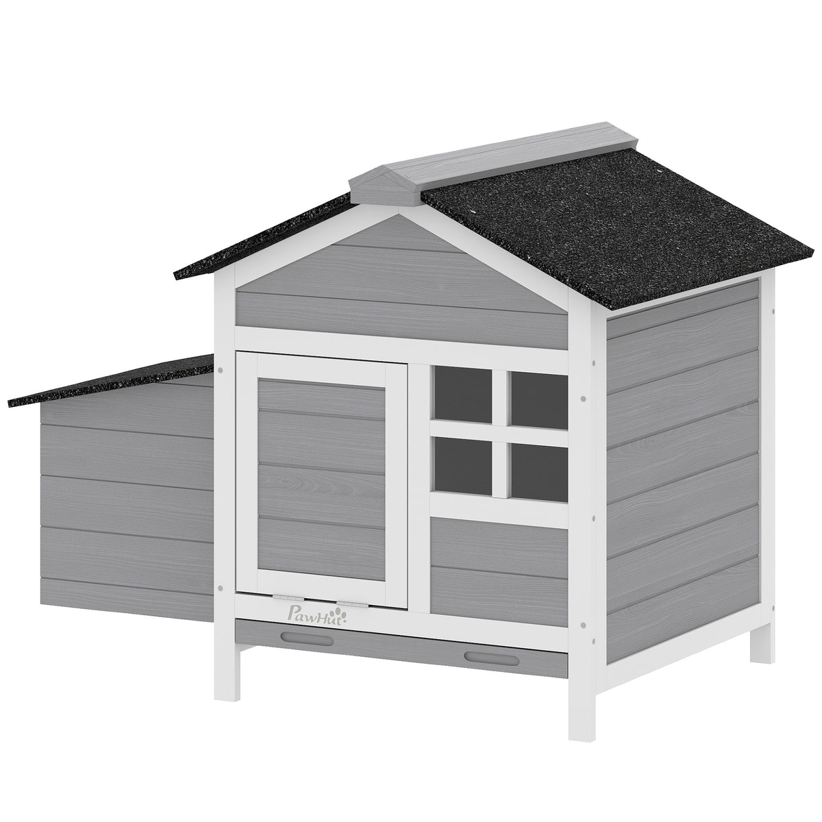 PawHut Wooden Chicken Coop With Pull-out Tray & Nesting Box