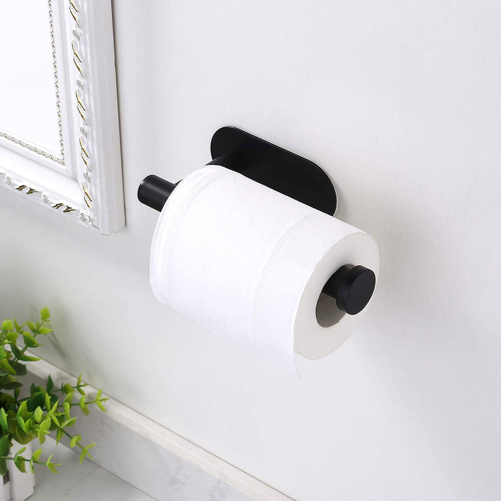 Modern Wall Mounted Stainless Steel Toilet Paper Roll Holder For Bathroom | Black