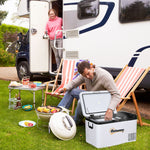 12v Portable Car Refrigerator W/ Inner Led Light Indoor | Medium | White
