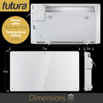Electric Panel Heater White  Wall Mounted & Free Standing Glass Room Radiator With  Timer Thermostat Control Lot 20 | 1500w | White