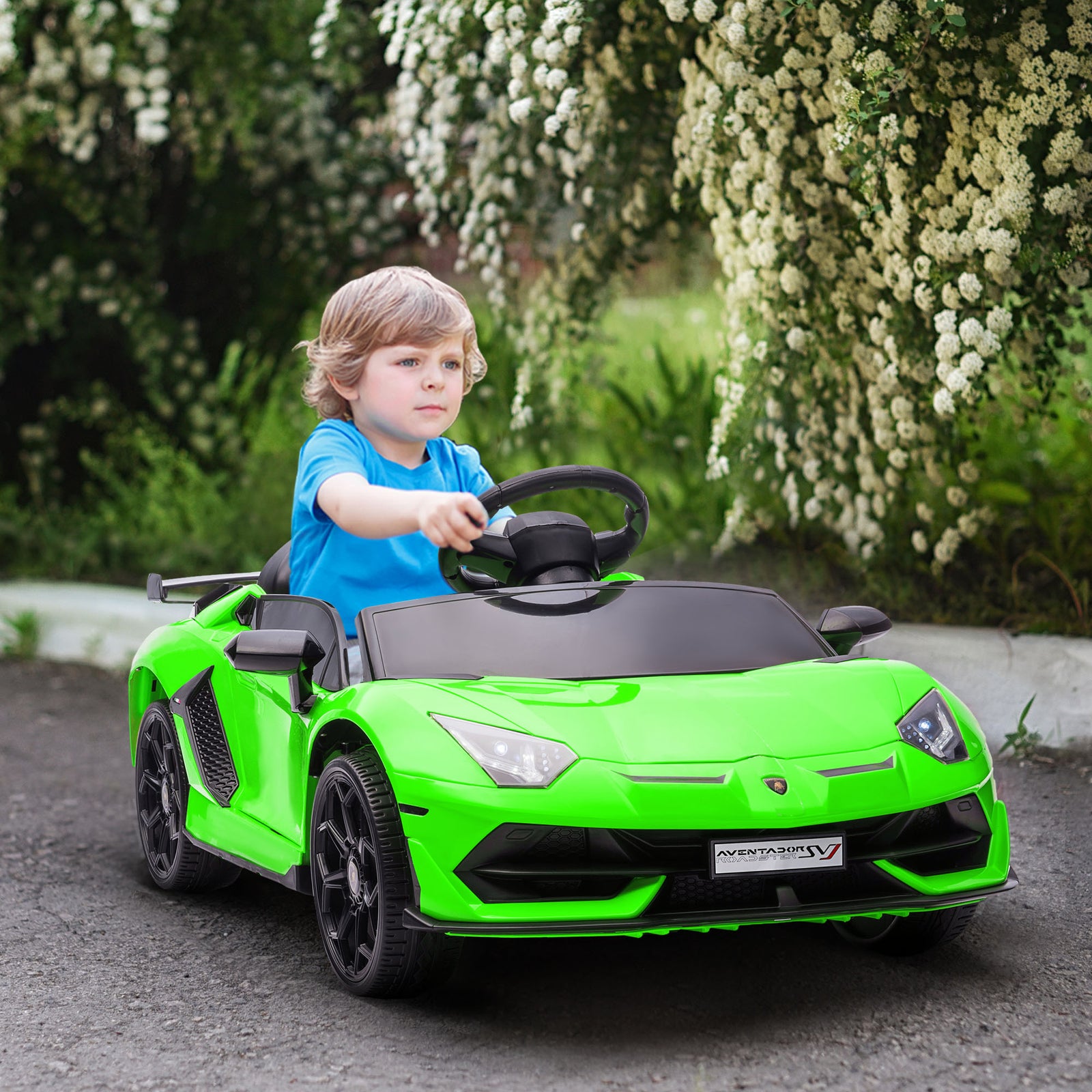 Lamborghini Aventador Licensed 12v Kids Electric Ride On Car | Green