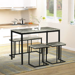 Dining Table Set Concrete Effect Kitchen Table And Chairs