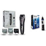 Er-gb80 + Er-gn30 Beard, Body & Facial Hair Trimmer Set | Black