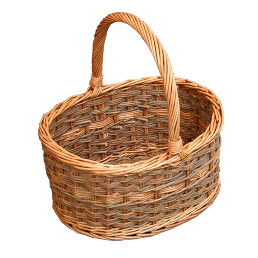 Wicker Yorkshire Oval Shopping Basket