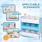 Storage Unit W/9 Removable Storage Baskets For Nursery Playroom | Blue