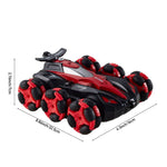 6 Round 2.4g Rc Stunts Spray Drift Car Toy
