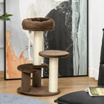 Cat Tree Scratcher Kitty Activity Center 2 Perch Sisal Rope | Brown