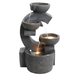Cascading C Shaped Water Feature Garden Fountain