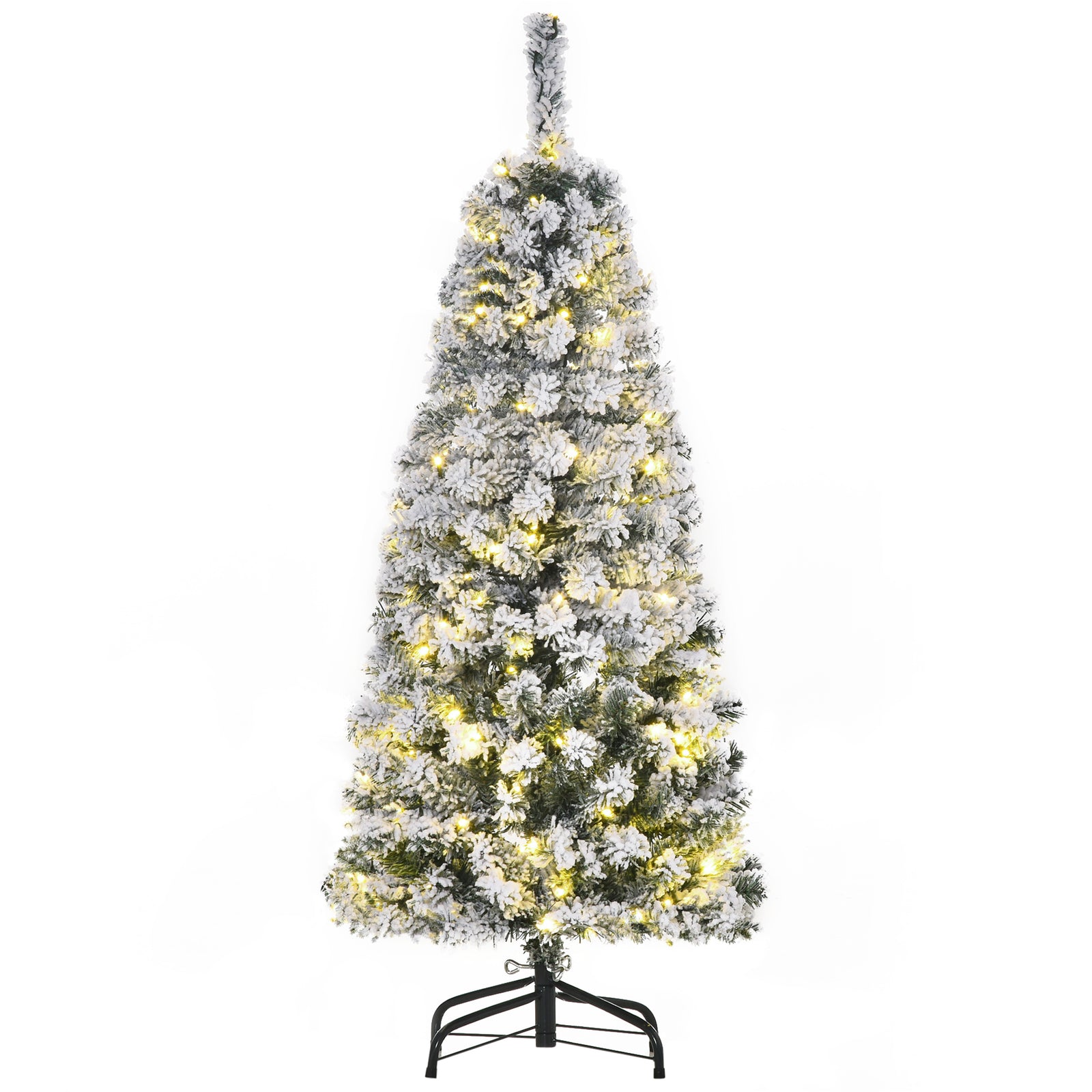 4/5/6ft Prelit Snow Flocked Christmas Tree With Light | 4ft | Green