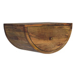 Solid Wood Crescent Floating Bedside