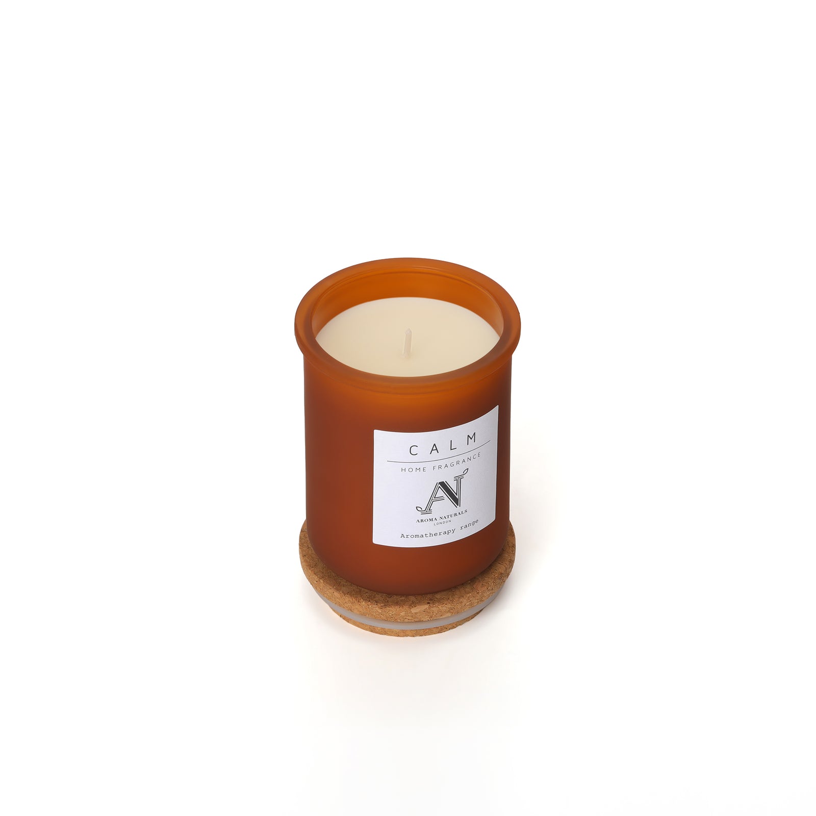 Calm Scented Candle – Amber Glass With Cork Lid