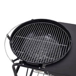 Round Charcoal BBQ Grill with Lid, Carbon Steel Outdoor Barbecue