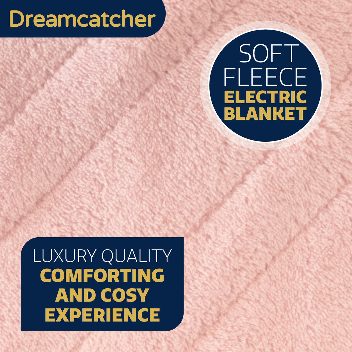 Deluxe  Xl Electric Throw Heated Double Over Blanket Soft Fleece 9 Heat & 12hr Timer Settings | XL | Pink