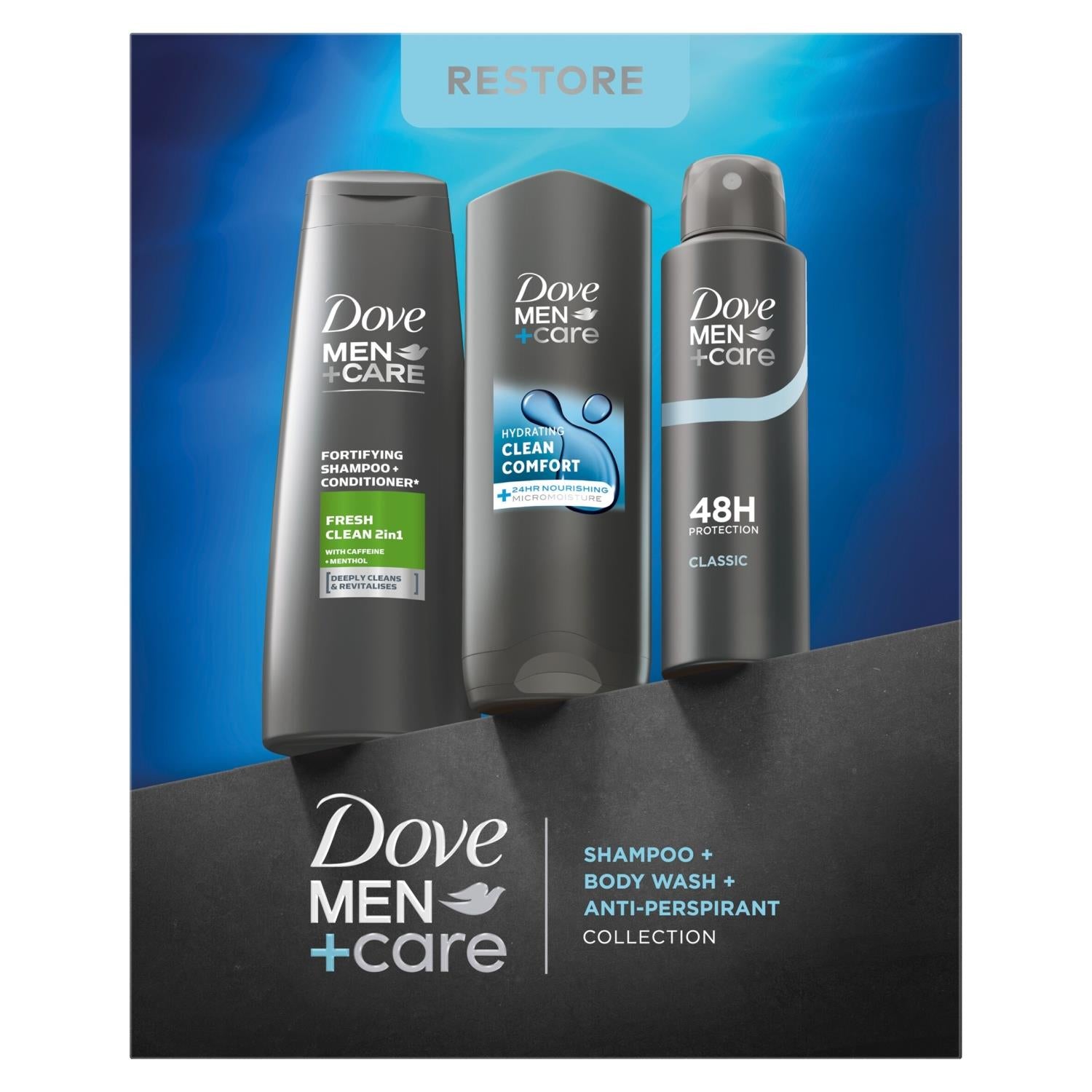 Restore Trio Gift Set With Body Wash And Conditioner, 3 Piece | Set of 3