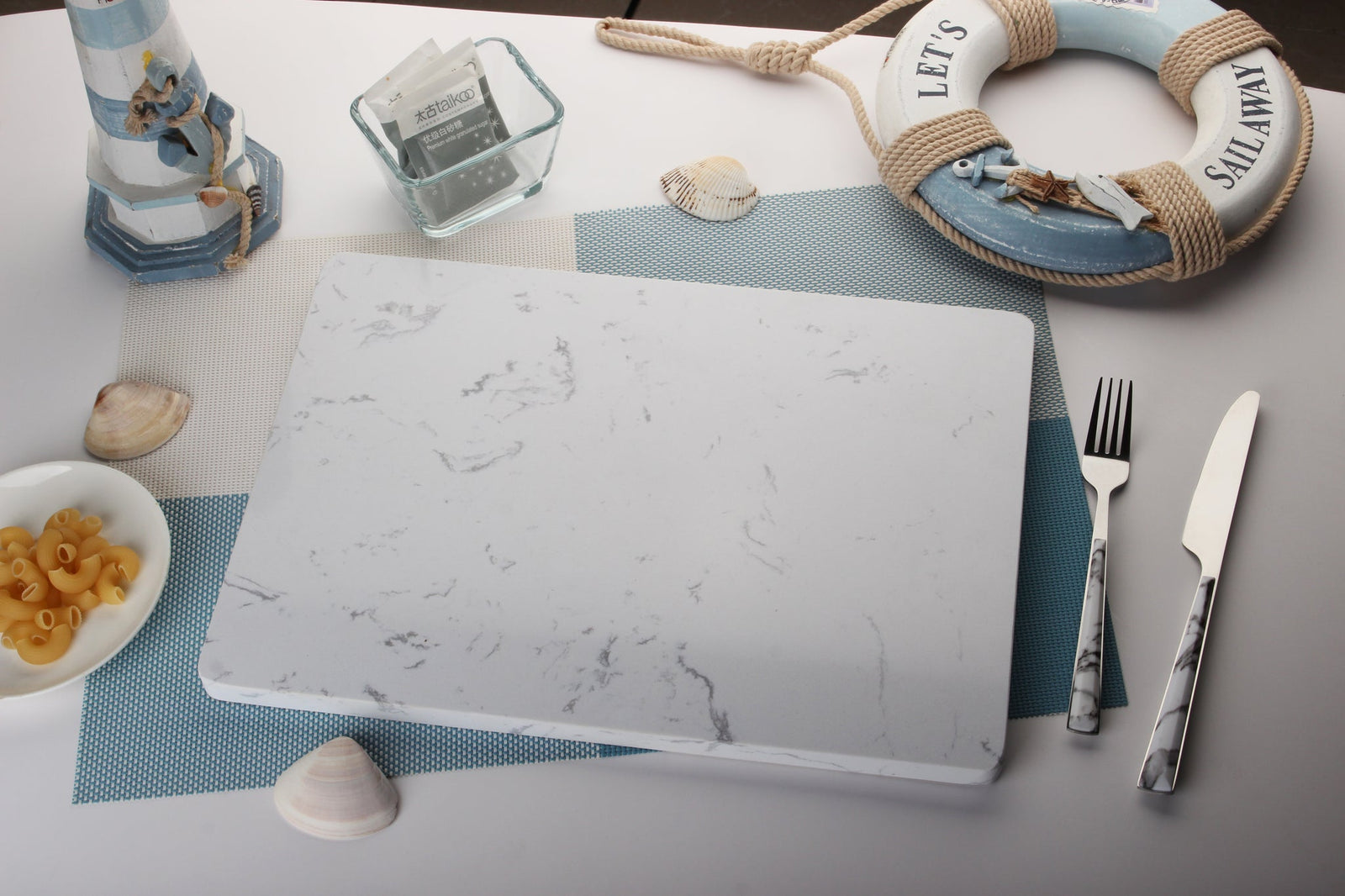 Marble Worktop Saver Food Chopping Board Placemat X4 35x25cm