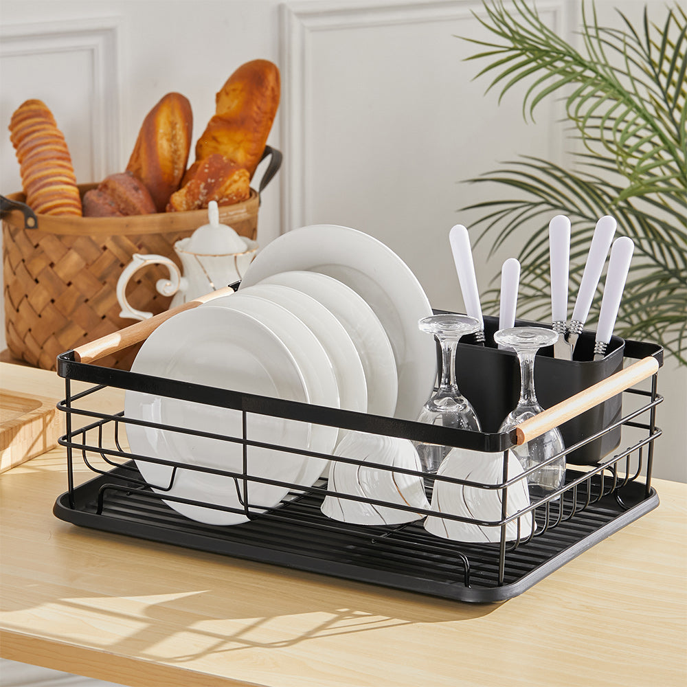Kitchen Dish Drying Rack Iron Iron Dish Drainer | Black