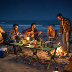 4ft Folding Camping Table, Picnic Table With Roll Up Top | Green