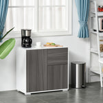 Side Cabinet With 2 Door Cabinet And 2 Drawer Home Office | One Size | Gray