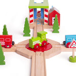 Bigjigs Toys 4 Way Track Turntable for Wooden Train Sets