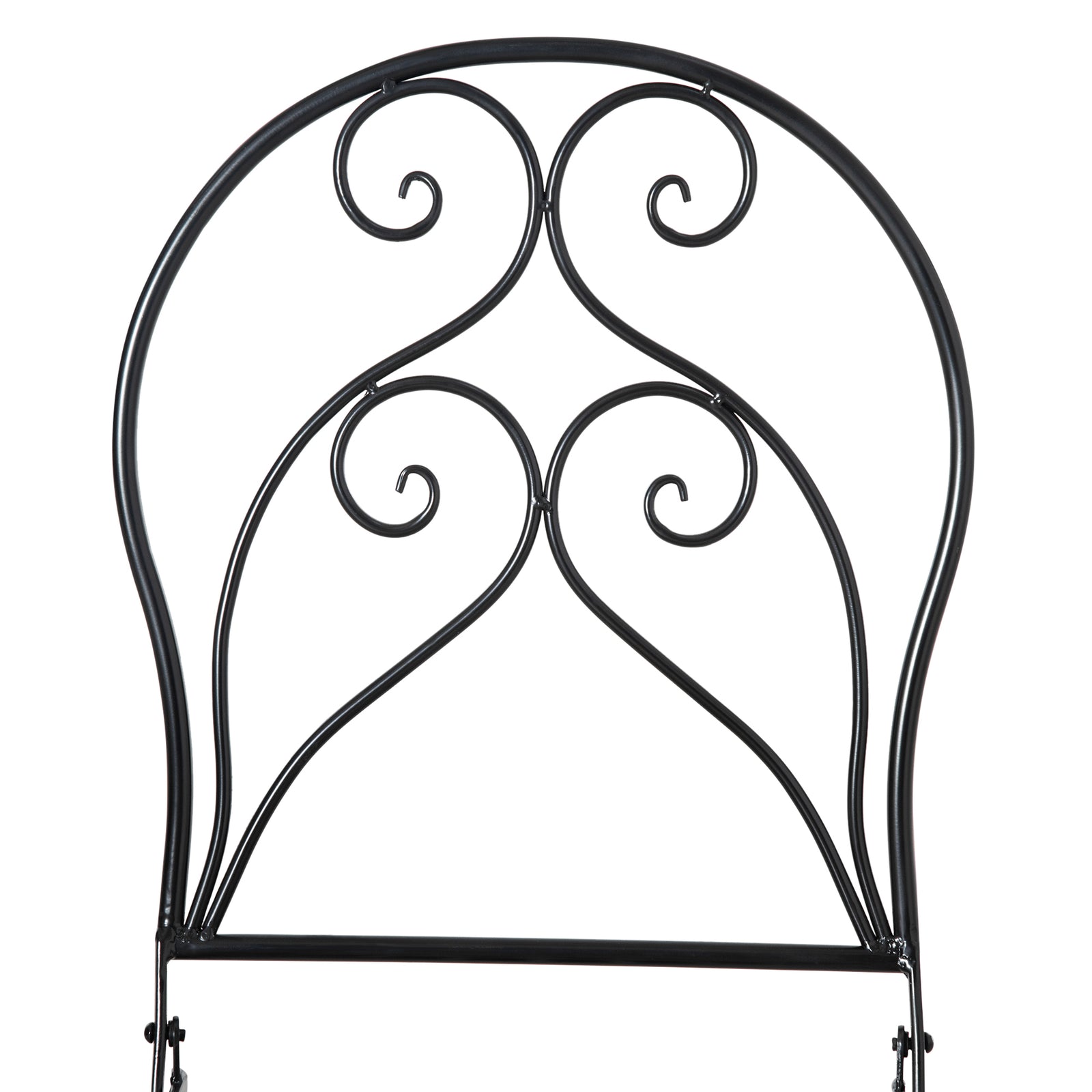 3 Pcs Garden Bistro Set With Balcony Table And Chairs Metal