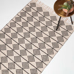 Adana Handwoven Monochrome Cotton Textured Rug | 150cm x 95cm | Natural