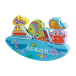 Undersea World Wooden Stacking Toys Balance Block Game For Toddlers