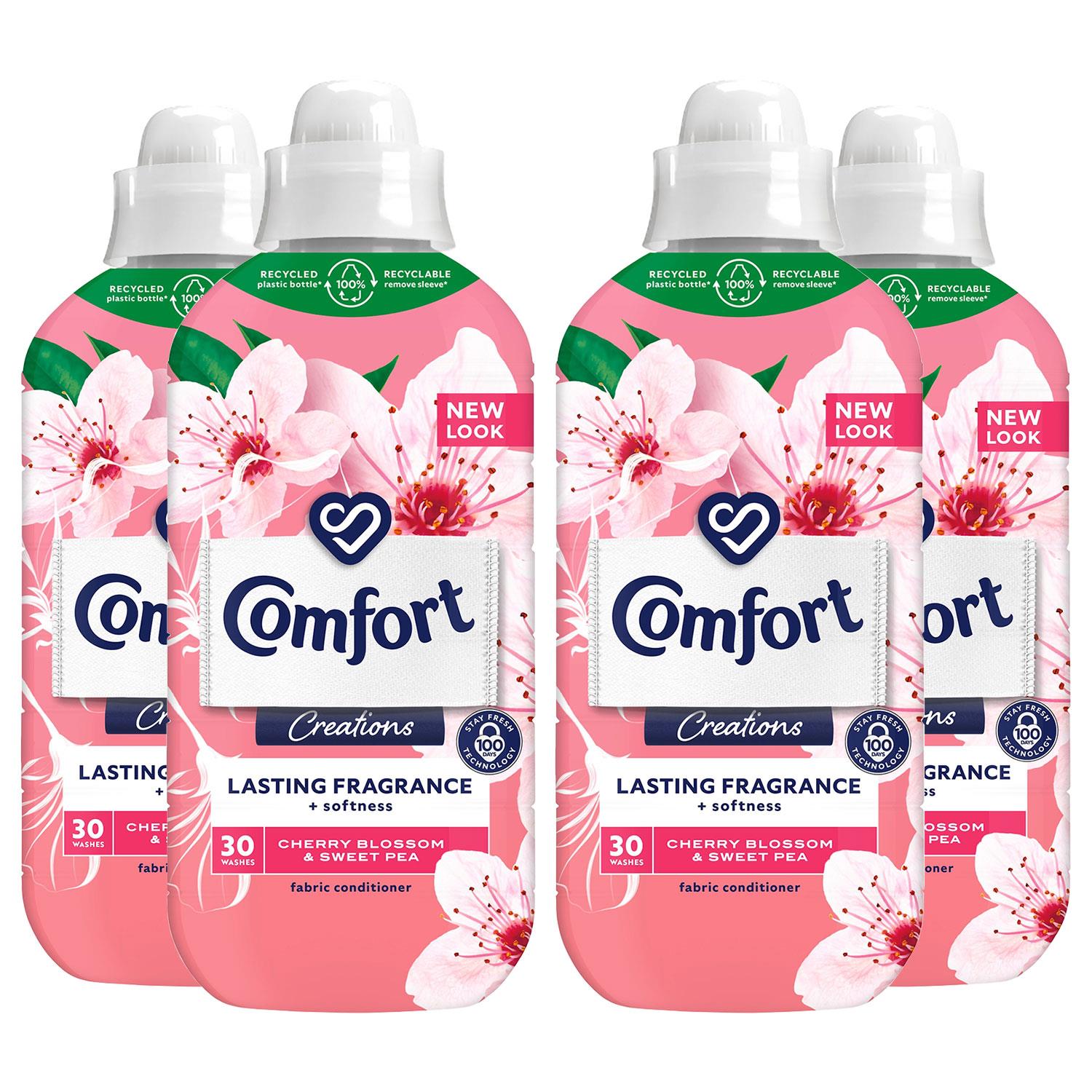 Fabric Conditioner Cherry Blossom & Sweet Pea 900ml 30 Washes | Set of 4