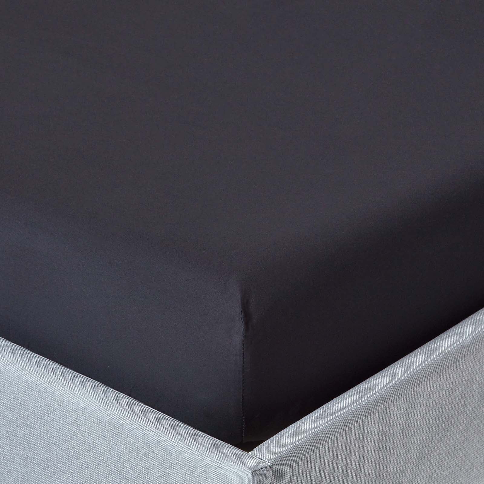 Egyptian Cotton Fitted Sheet 200 Tc | King | Black