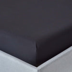 Egyptian Cotton Deep Fitted Sheet 200 Tc | Double | Black