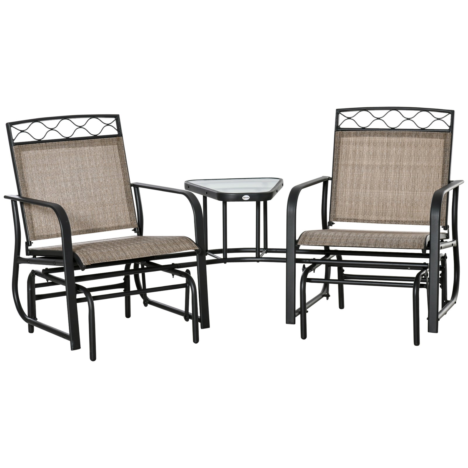 2-person Outdoor Glider Rocker Chair