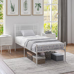 Single/double/king Metal Bed Frame Underbed Storage Space | Single | White