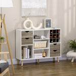 HOMCOM Kitchen Sideboard Storage Cabinet Removable Wine Holder