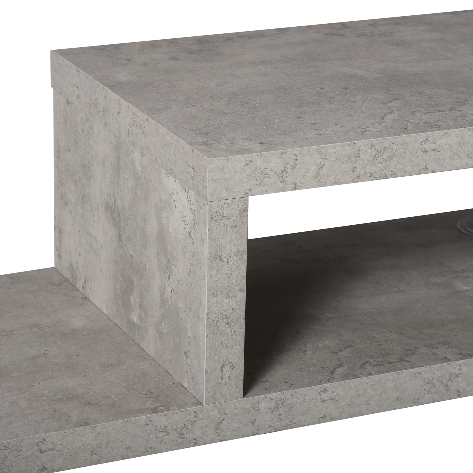 Wall Mounted Media Console Floating Shelf | Gray