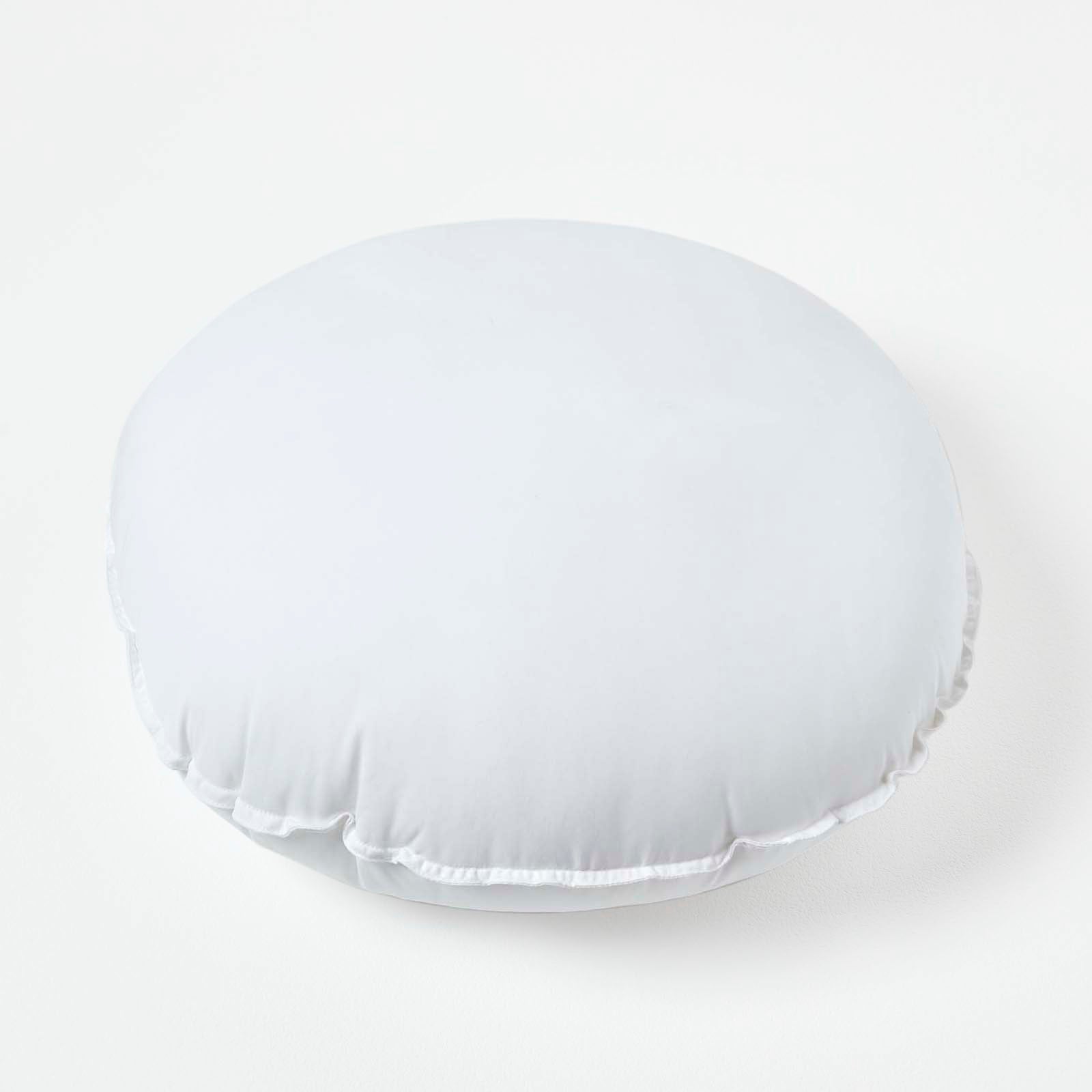 Super Microfibre Round Circular Shaped Cushion Pad | 50cm x 50cm | White