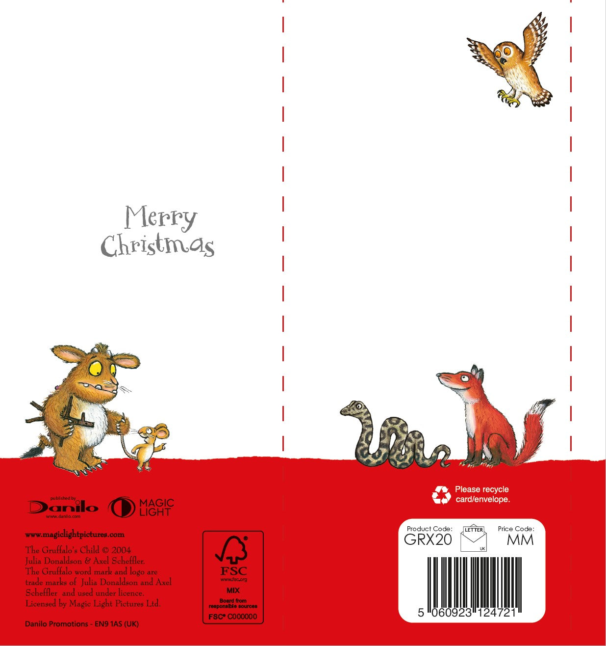 The Gruffalo Pop Up Christmas Card Official Product