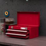 Lockable 2 Drawer Tool Chest With Ball Bearing Slide Drawers | Red