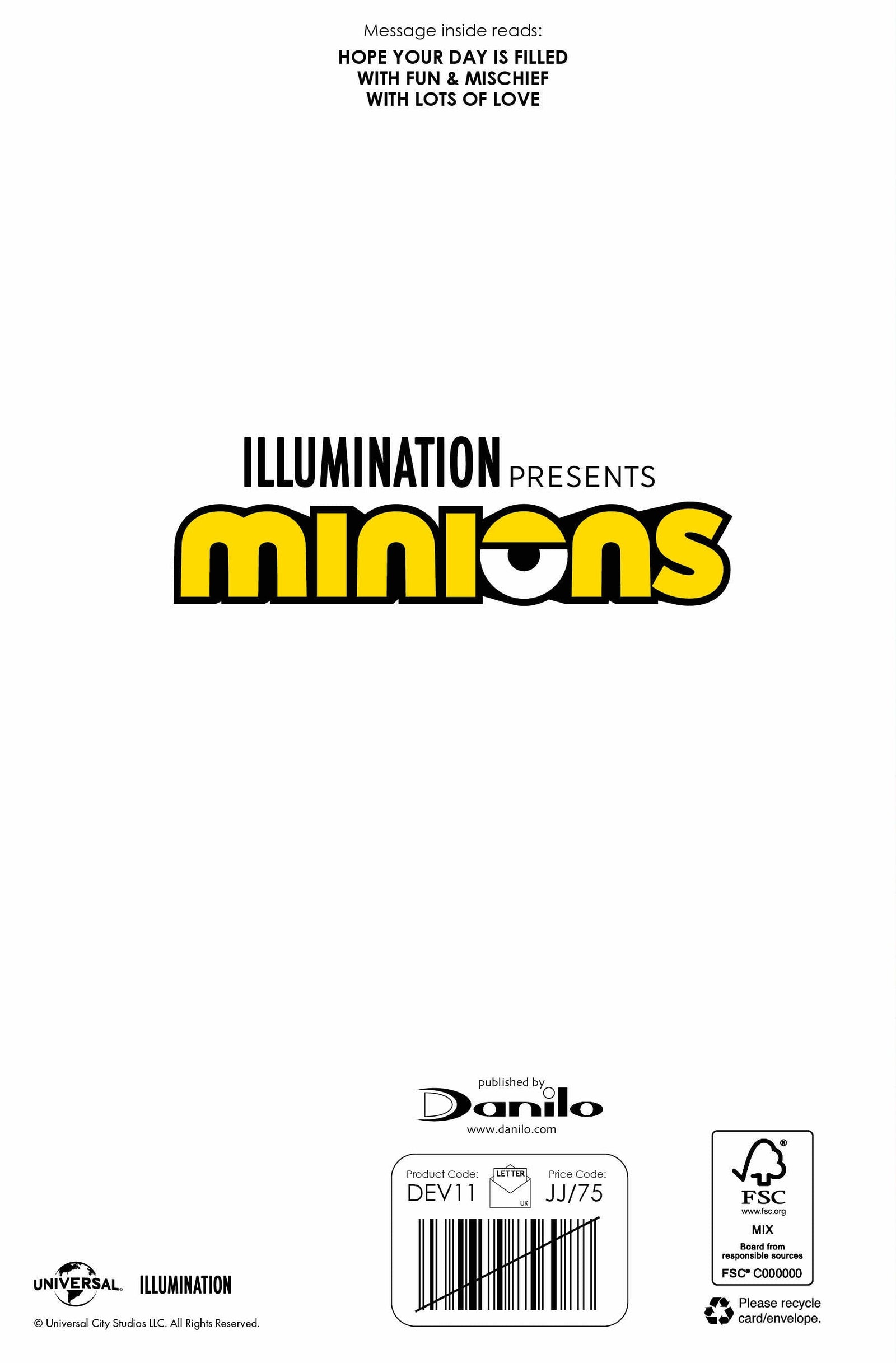 Minions 'to A Special Son' Valentine's Day Card Official Product