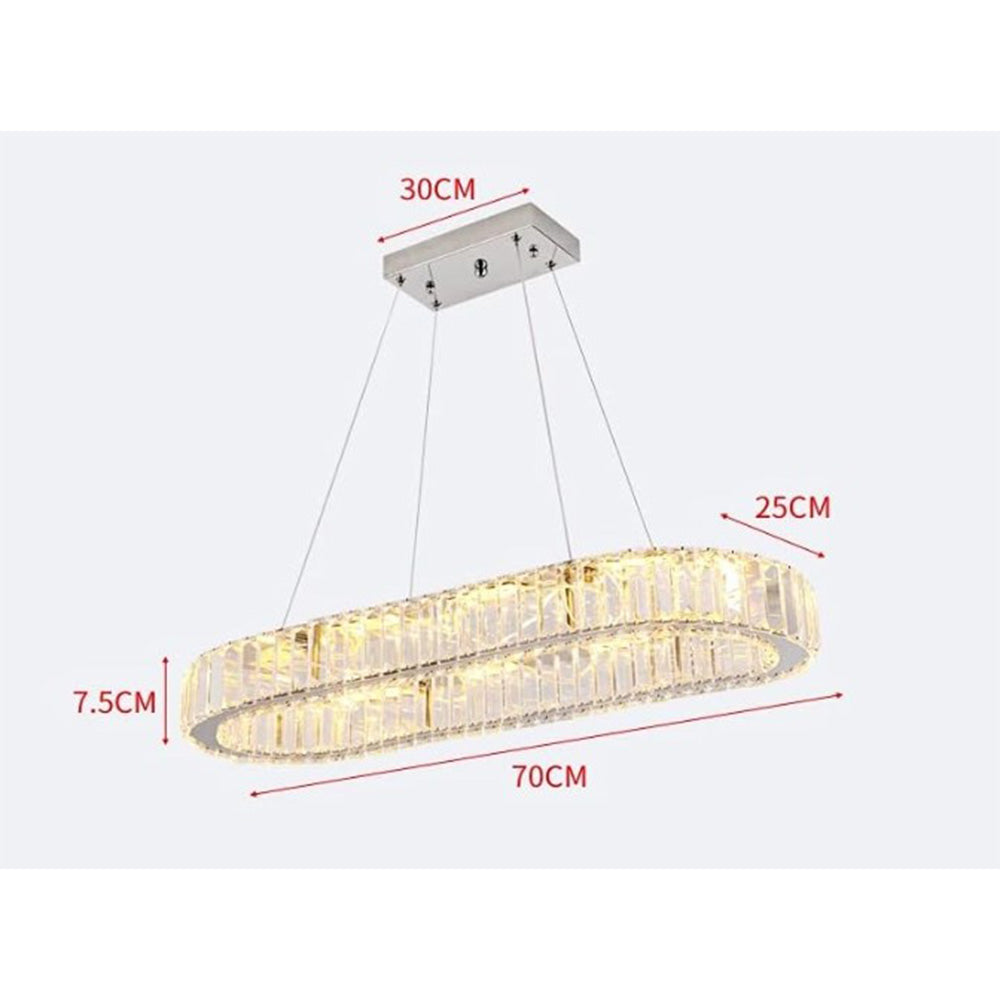 Bath Plus TB+ Crystal Oval Led Pendant Light