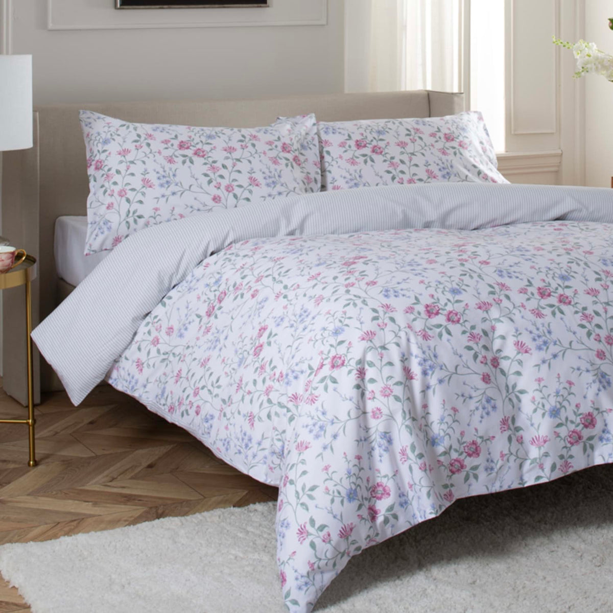 Emily Cotton Printed Duvet Cover Set | Super King | Multi