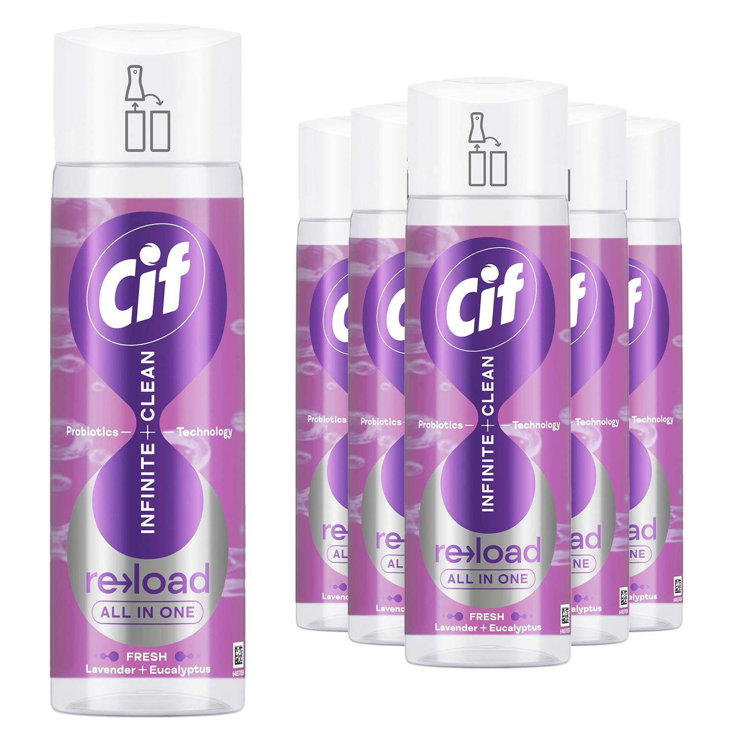 Infinite Clean All in One Cleaner Reload Lavender Eucalyptus, 6 Pk of 280ml