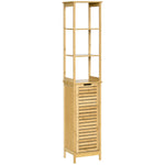 Bathroom Floor Cabinet Narrow Tallboy W/ 3 Shelves