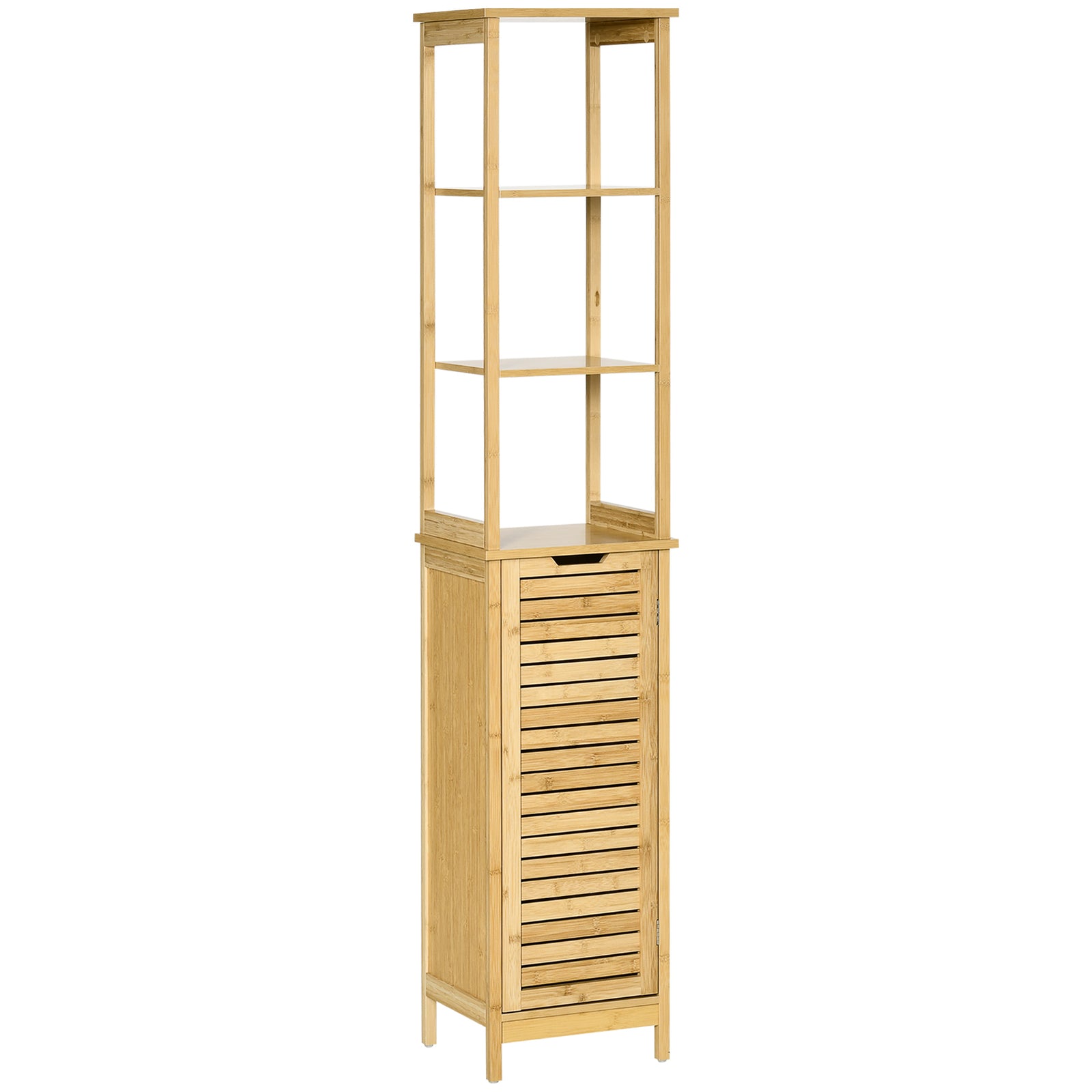Bathroom Floor Cabinet Narrow Tallboy W/ 3 Shelves