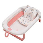 Collapsible Baby Bathtub With Soft Support Cushion | Pink