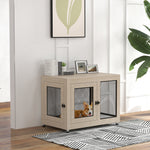 Dog Crate Table W/ Cushion Two Doors - Ak Color | Brown