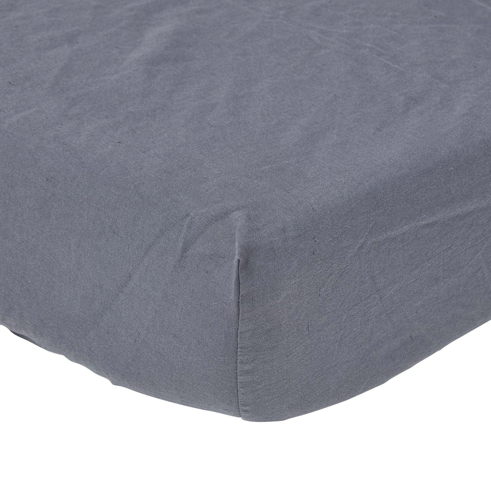 Luxury Linen Deep Fitted Sheet | King | Dark Grey