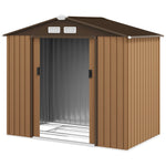 Garden Shed Storage Unit W/locking Door Floor Foundation | Yellow