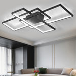 Neutral Style Rectangular Led Semi Flush Ceiling Light