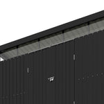 9.71 × 8.46 Ft Metal Garden Storage Shed Skylight Roof Shed,large Outdoor Tool House Flat Roof Storage & Lockable Door