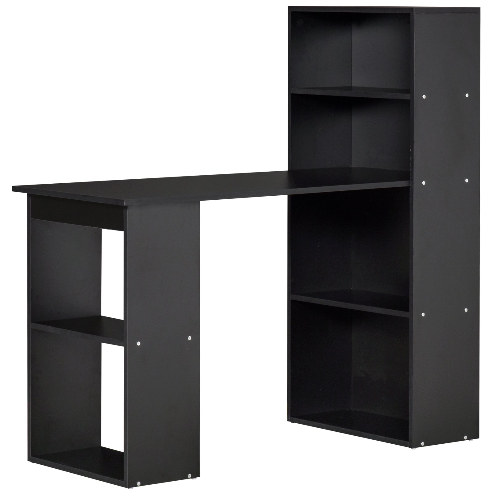 120cm Modern Computer Desk Bookshelf Writing Table | Black